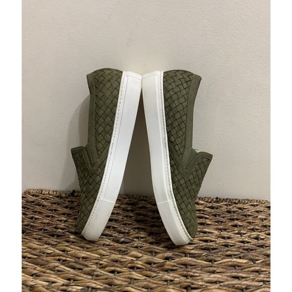 M Gemi Cerchio Woven Leather Womens Flats Size US 9Green Slip On Shoes Italy - Picture 2 of 9